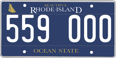 RI license plate 559000