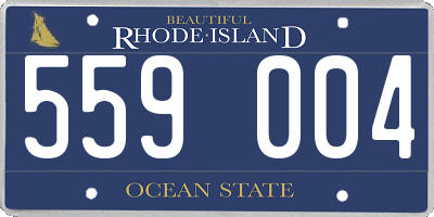 RI license plate 559004