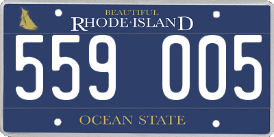 RI license plate 559005