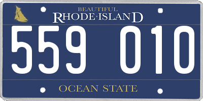 RI license plate 559010