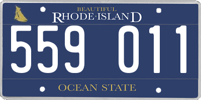 RI license plate 559011