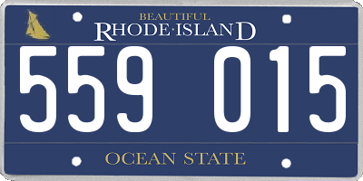 RI license plate 559015