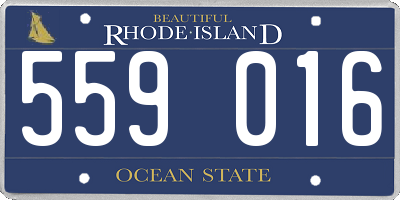 RI license plate 559016