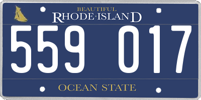 RI license plate 559017