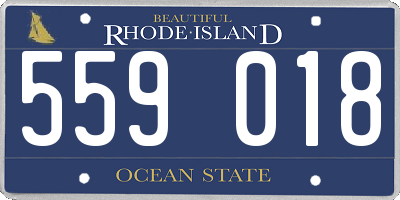 RI license plate 559018