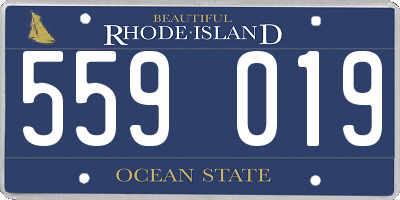 RI license plate 559019
