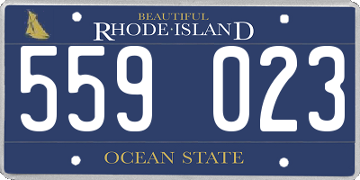 RI license plate 559023