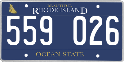 RI license plate 559026