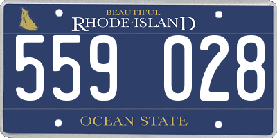 RI license plate 559028