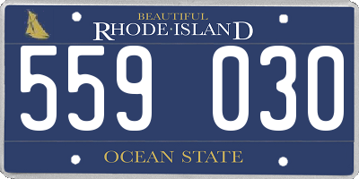 RI license plate 559030
