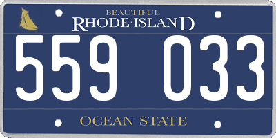 RI license plate 559033