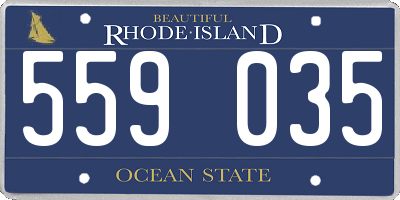 RI license plate 559035