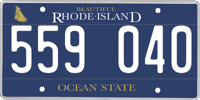 RI license plate 559040