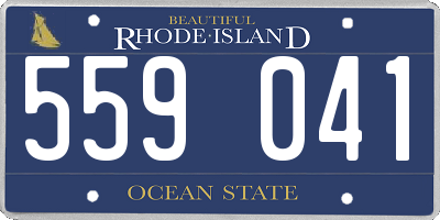 RI license plate 559041