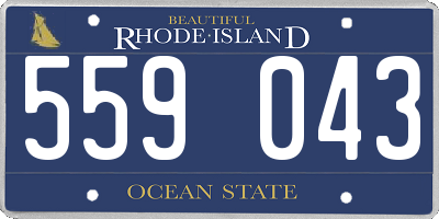 RI license plate 559043