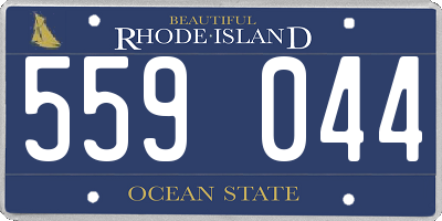 RI license plate 559044