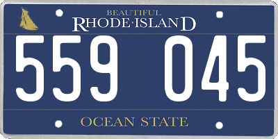 RI license plate 559045