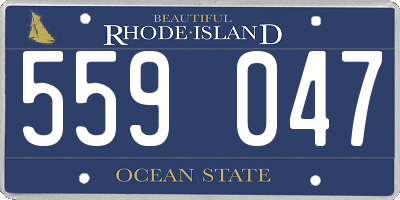 RI license plate 559047