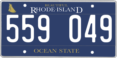 RI license plate 559049