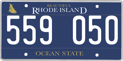 RI license plate 559050