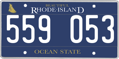 RI license plate 559053