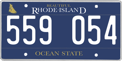 RI license plate 559054