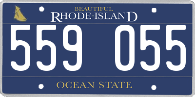 RI license plate 559055