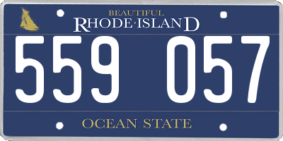 RI license plate 559057