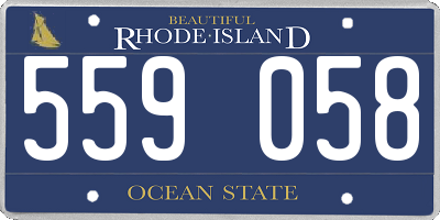 RI license plate 559058