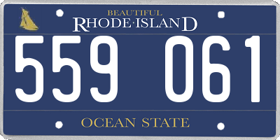 RI license plate 559061