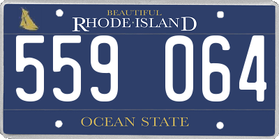 RI license plate 559064