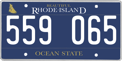 RI license plate 559065