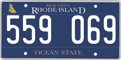 RI license plate 559069