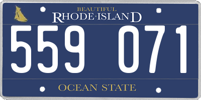 RI license plate 559071