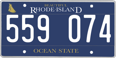 RI license plate 559074