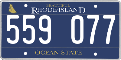 RI license plate 559077