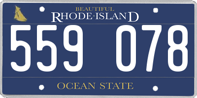 RI license plate 559078