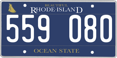 RI license plate 559080