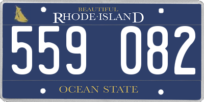 RI license plate 559082