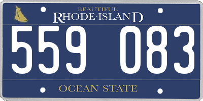 RI license plate 559083