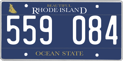 RI license plate 559084