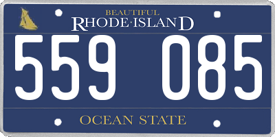 RI license plate 559085
