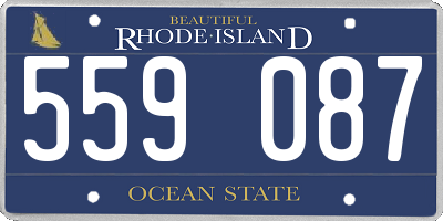 RI license plate 559087