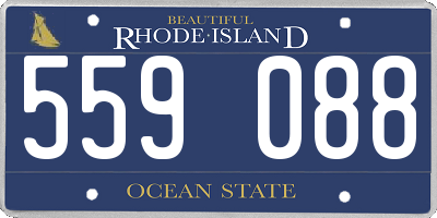 RI license plate 559088