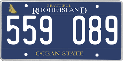 RI license plate 559089