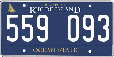 RI license plate 559093