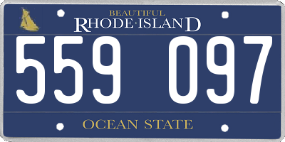 RI license plate 559097