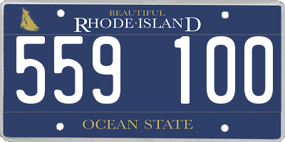 RI license plate 559100