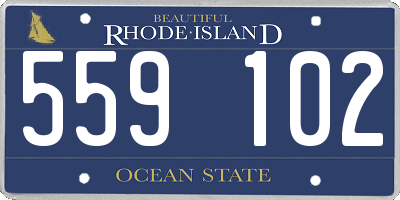 RI license plate 559102