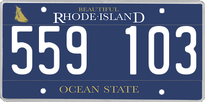 RI license plate 559103
